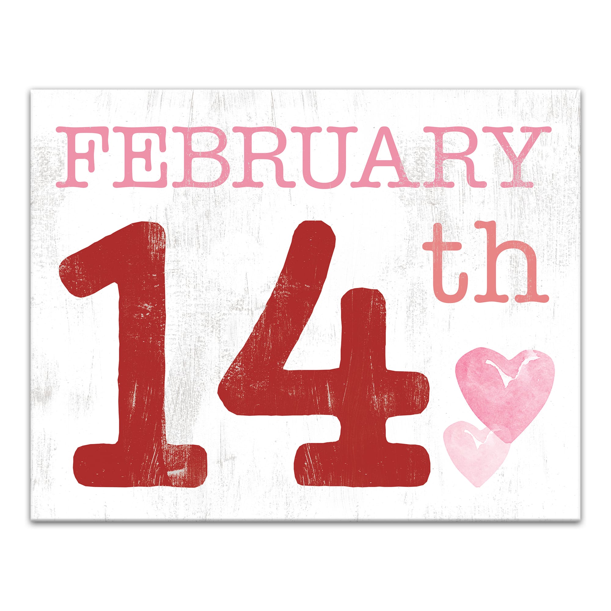 February Valentine's Date Canvas Wall Art
